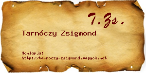 Tarnóczy Zsigmond névjegykártya