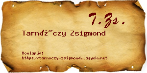 Tarnóczy Zsigmond névjegykártya
