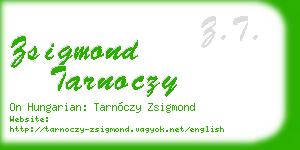 zsigmond tarnoczy business card